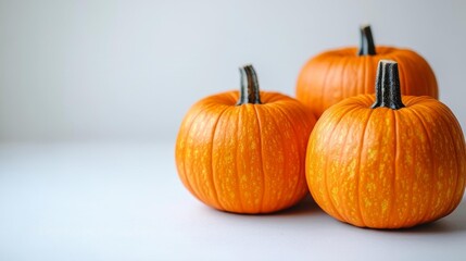 Obraz premium Halloween Pumpkins Isolated on White Background. Generative AI