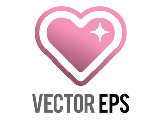 Y2K gradient pink retro heart and star icon