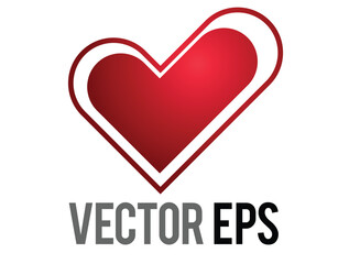 Y2K gradient red retro heart and star icon