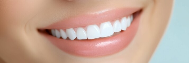 Obraz premium Woman with a white smile