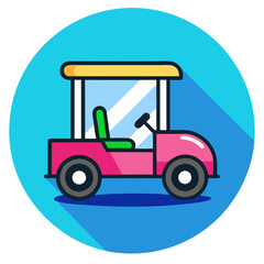 golf cart car icon design