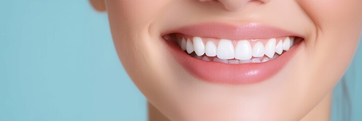 Obraz premium Woman with a white smile