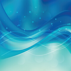 Turquoise Blue Wave Background Template