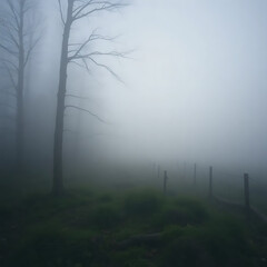 fog in the woods