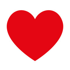 Red heart icon flat design