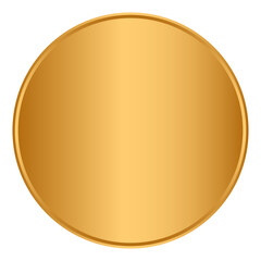 Luxury golden circle frame with vintage gold circular pattern transparent background round ornament