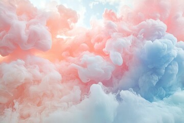 Fototapeta premium Abstract pastel clouds; swirling colors.