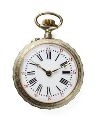 Antique clock from the beginning of the 20th century with elegant ornamentation. 