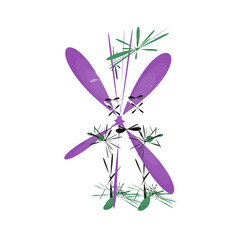 abstraction in purple shades on a white background
