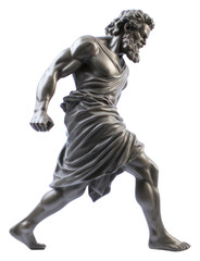 PNG  Greek sculpture walking statue figurine person.