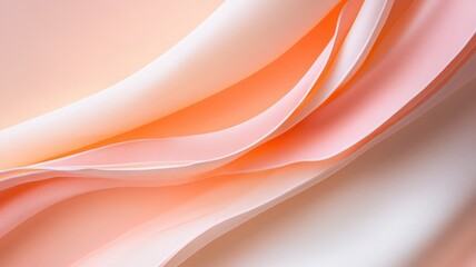 An abstract modern orange coral background with peach hue rays stretches across panoramic view