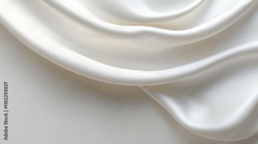 Poster white fabric with a pattern that is not visible