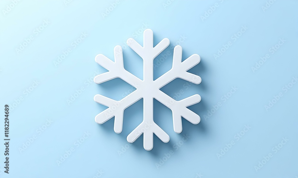 Poster minimalist snowflake icon, a sleek and simple design featuring a delicate snowflake shape, embodying