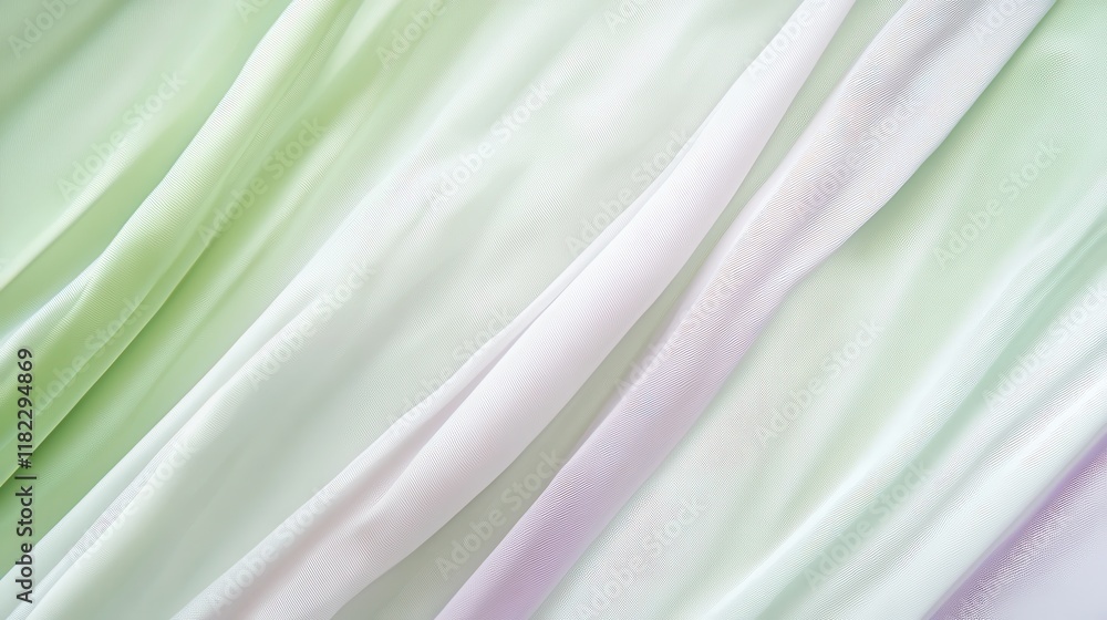 Poster flowing diagonal white streaks over lavender and sage gradient background abstract design serene env