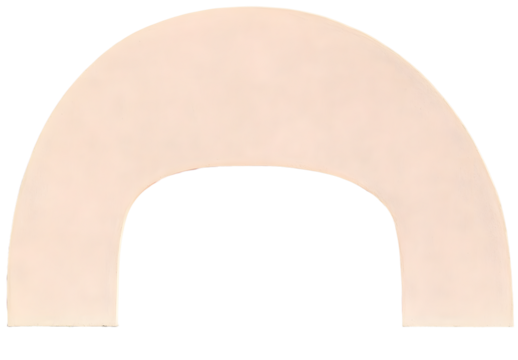 Pink Semicircle Shape Element