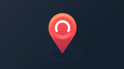 sleek modern location pin icon