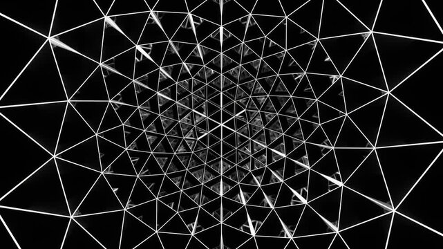 Black and White Abstract Strobe Triangles Move Background VJ Loop in 4K