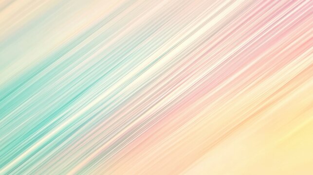 Flowing pastel streaks in light peach and mint soft lavender gradient background minimalist artwork serene atmosphere