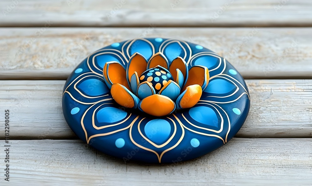 Poster vibrant mandala of renewal, a colorful intricate pattern representing rebirth and transformation, fi