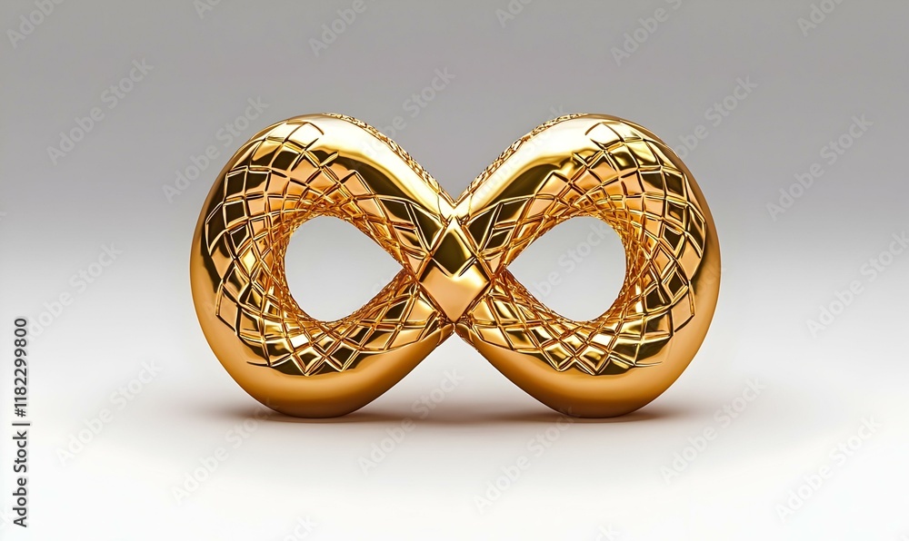 Poster eternal patterns, an intricate abstract fractal design symbolizing infinity with swirling shapes and