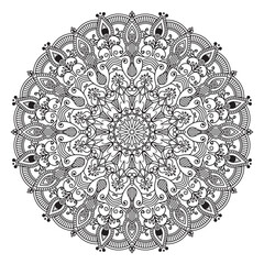 Luxury mandala background with golden arabesque pattern