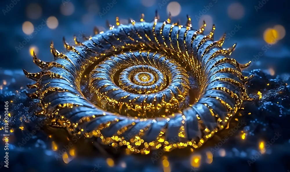 Poster abstract spiral journey, a swirling design symbolizing the flow of time, intertwining colors and sha
