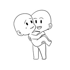 couple kissing
