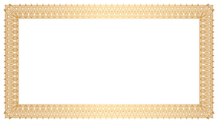 Luxury islamic golden line lace border thai pattern ornament wedding invtation card background
