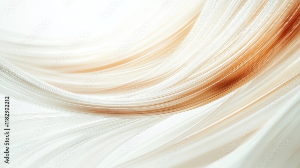 Poster elegant flowing white streaks with coral and peach tones minimalist design smooth gradient backgroun