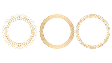 Luxury Golden Or Gold Circle Frame Border Design