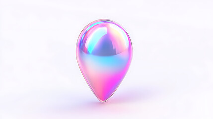 Fototapeta premium 3d rendered holographic location pin