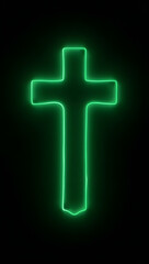 Obraz premium cross on black background