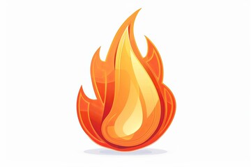 Stylized flame illustration with glowing effects and abstract design elements on a light background. Modern fire concept for design and print.