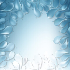 Obraz premium Light Blue Arc Drops Background Template