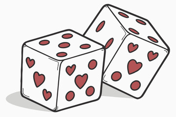 red dice isolated on white