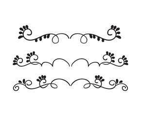 Flourishes decorative dividers and book embellishment decoration ornaments. Leaf. Arrow. Decorative vintage frame. Retro badge. Vector illustration EPS 10