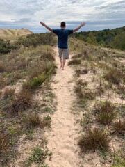 Fototapeta premium Dune Ridge Walking