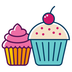 muffin cupcake icon design