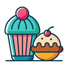 muffin cupcake icon design
