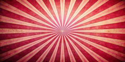 Fototapeta premium Vintage Pink & Red Radial Sunburst Background - Retro Photo Texture