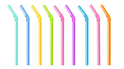 A drinking straws  set isolated on white 