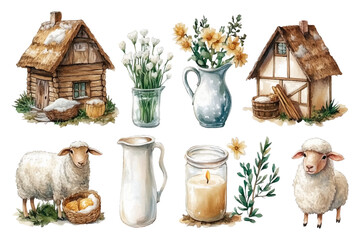 Stickers of the pagan holiday Imbolk