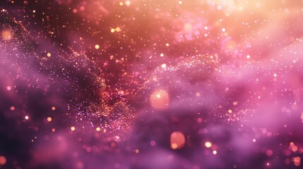 Fototapeta premium Elegant glittering design in rose gold and deep purple abstract digital art sophisticated environment high detail