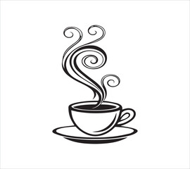  Black and white Line art  coffee  icon