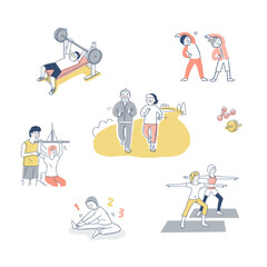 いろいろな運動やストレッチ　セット