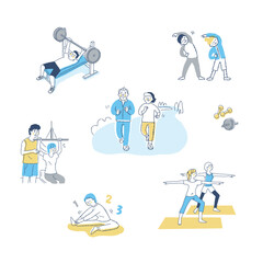 いろいろな運動やストレッチ　セット