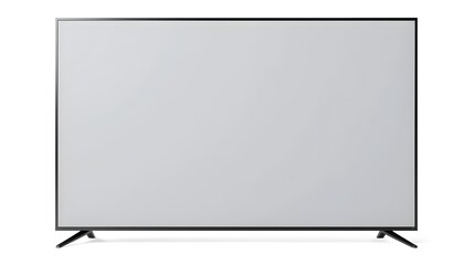 Obraz premium Ultra-Thin Black TV Screen Without Stand on White Background