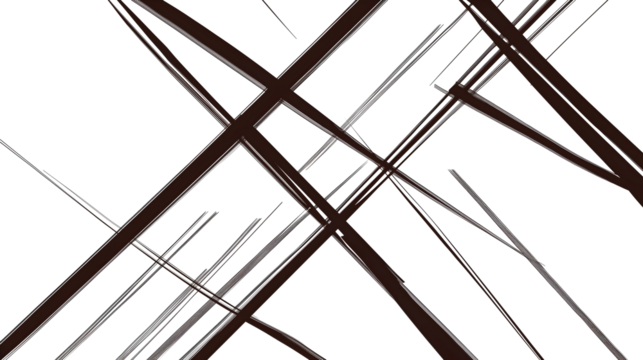 abstract geometric lines crossing isolated png transparent background