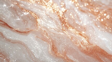 Fototapeta premium Glittering rose gold textures and champagne bubbles luxurious atmosphere high detail festive mood
