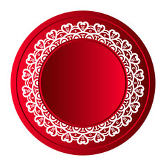 Luxury golden or gold circle frame border design with dots transparent background
